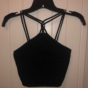 Forever 21 Black Crop Tank Top